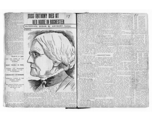 “Miss Anthony Dies at Her Home in Rochester” (March 1906)