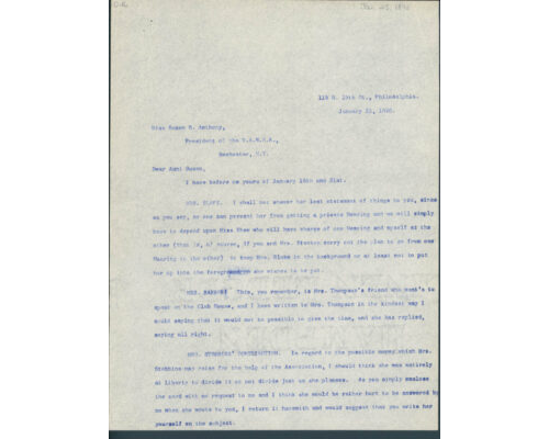 Rachel Foster Avery on Selling History of Woman Suffrage, Volume I at Rochester Convention (Jan. 1898)