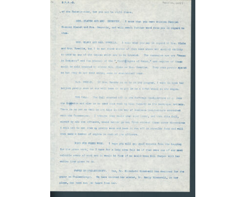 Rachel Foster Avery Discussing Press Bureau Fund (1897)